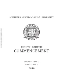 SNHU 2016 Commencement Program