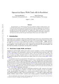Supercritical Space-Width Trade-Offs for Resolution