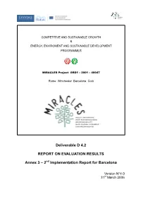 Deliverable D 4.2 REPORT on EVALUATION RESULTS Annex 3