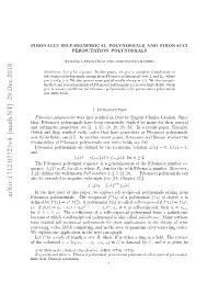 Fibonacci Self-Reciprocal Polynomials and Fibonacci Permutation