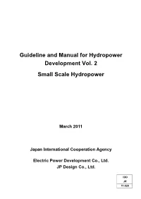 Guideline and Manual for Hydropower Development Vol. 2 Small Scale Hydropower