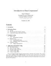 Introduction to Data Compression