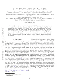 On the Effective Metric of a Planck Star