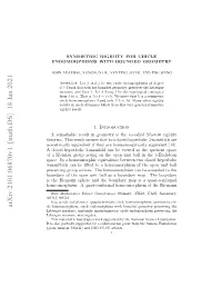 Symmetric Rigidity for Circle Endomorphisms with Bounded Geometry