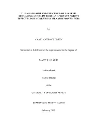 The Creed of Takfeer: Declaring a Muslim an Apostate and It's Effects