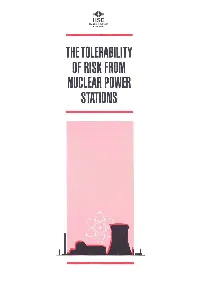 The Tolerability of Risk from Nuclear Power Stations