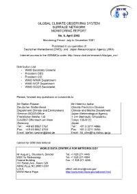 GLOBAL CLIMATE OBSERVING SYSTEM SURFACE NETWORK MONITORING REPORT No