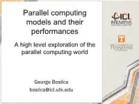 Parallel Computing, Models and Their Performances
