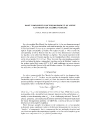 Root Components for Tensor Product of Affine Kac-Moody Lie Algebra Modules