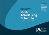 2020 Advertising Schedule