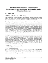 4.0 Affected Environment, Environmental Consequences, and Avoidance, Minimization, And/Or Mitigation Measures 4.1 Land Use