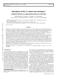 Abundance of Sic2 in Carbon Star Envelopes