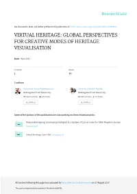 Global Perspectives for Creative Modes of Heritage Visualisation