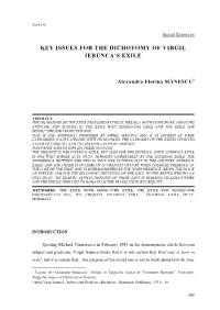 Key Issues for the Dichotomy of Virgil Ierunca's Exile