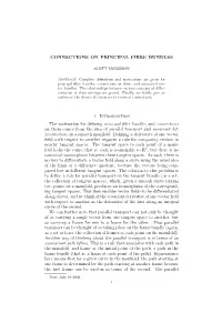 CONNECTIONS on PRINCIPAL FIBRE BUNDLES 1. Introduction