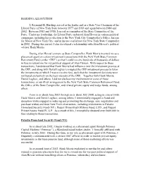 HARDING ALLOCUTION I, Raymond B. Harding, Served As the Leader