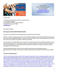 Inquiry Into and Report on All Aspects of the Conduct of the 2019 Federal