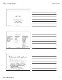 Object-Oriented Desgin Visitor Pattern George Blankenship 1