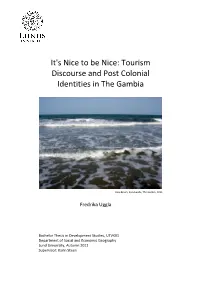 Tourism Discourse and Post Colonial Identities in the Gambia