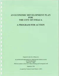 An Economic Development Plan for the City of Ithaca a Program for Action