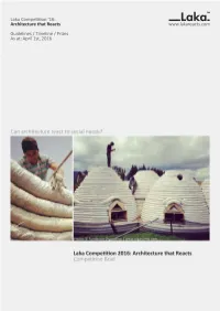 Architecture That Reacts Competition Brief