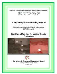 Competency-Based Learning Material Identifying Materials for Leather Goods Production
