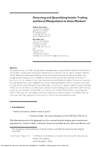Detecting and Quantifying Insider Trading and Stock Manipulation in Asian Markets∗
