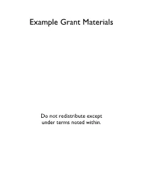 Example Grant Materials