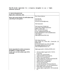FSC-TPL-30-001 Application for a Temporary Derogation to Use a ‘Highly Hazardous’ Pesticide