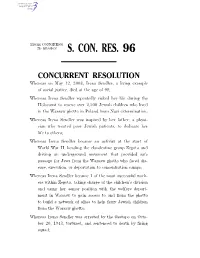 S. Con. Res. 96