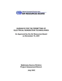 "Staff Report: 2002-07-01 Distributed Generation Guidance"