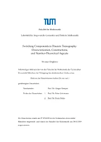 Switching Components in Discrete Tomography: Characterization, Constructions, and Number-Theoretical Aspects