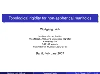 Topological Rigidity for Non-Aspherical Manifolds