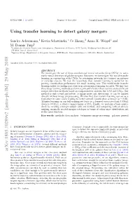 Using Transfer Learning to Detect Galaxy Mergers
