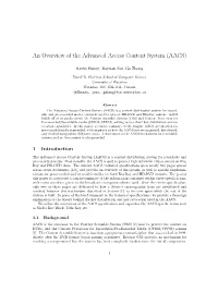 An Overview of the Advanced Access Content System (AACS)