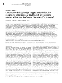 Comparative Linkage Maps Suggest That Fission, Not Polyploidy