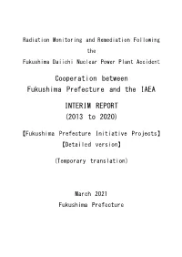 Cooperation Between Fukushima Prefecture and the IAEA