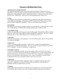 Glossary of Redistricting Terms