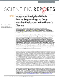 Integrated Analysis of Whole Exome Sequencing and Copy Number