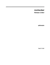Nvchecker's Documentation!