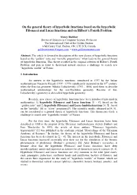 On the General Theory of Hyperbolic Functions Based on the Hyperbolic Fibonacci and Lucas Functions and on Hilbert’S Fourth Problem