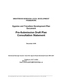 Pre-Submission Draft Plan Consultation Statement