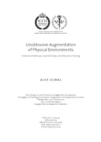 Unobtrusive Augmentation of Physical Environments