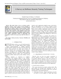 A Survey on Software Security Testing Techniques