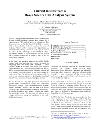 Current Results from a Rover Science Data Analysis System