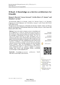 H-Kaas: a Knowledge-As-A-Service Architecture for E-Health