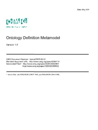 Ontology Definition Metamodel