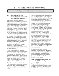 2 Proposed Action and Alternatives
