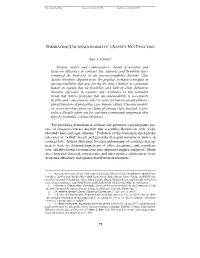 Embracing Unconscionability's Safety Net Function