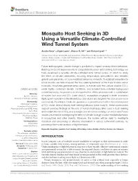 Mosquito Host Seeking in 3D Using a Versatile Climate-Controlled Wind Tunnel System
